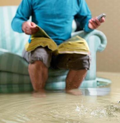 home flooded with water